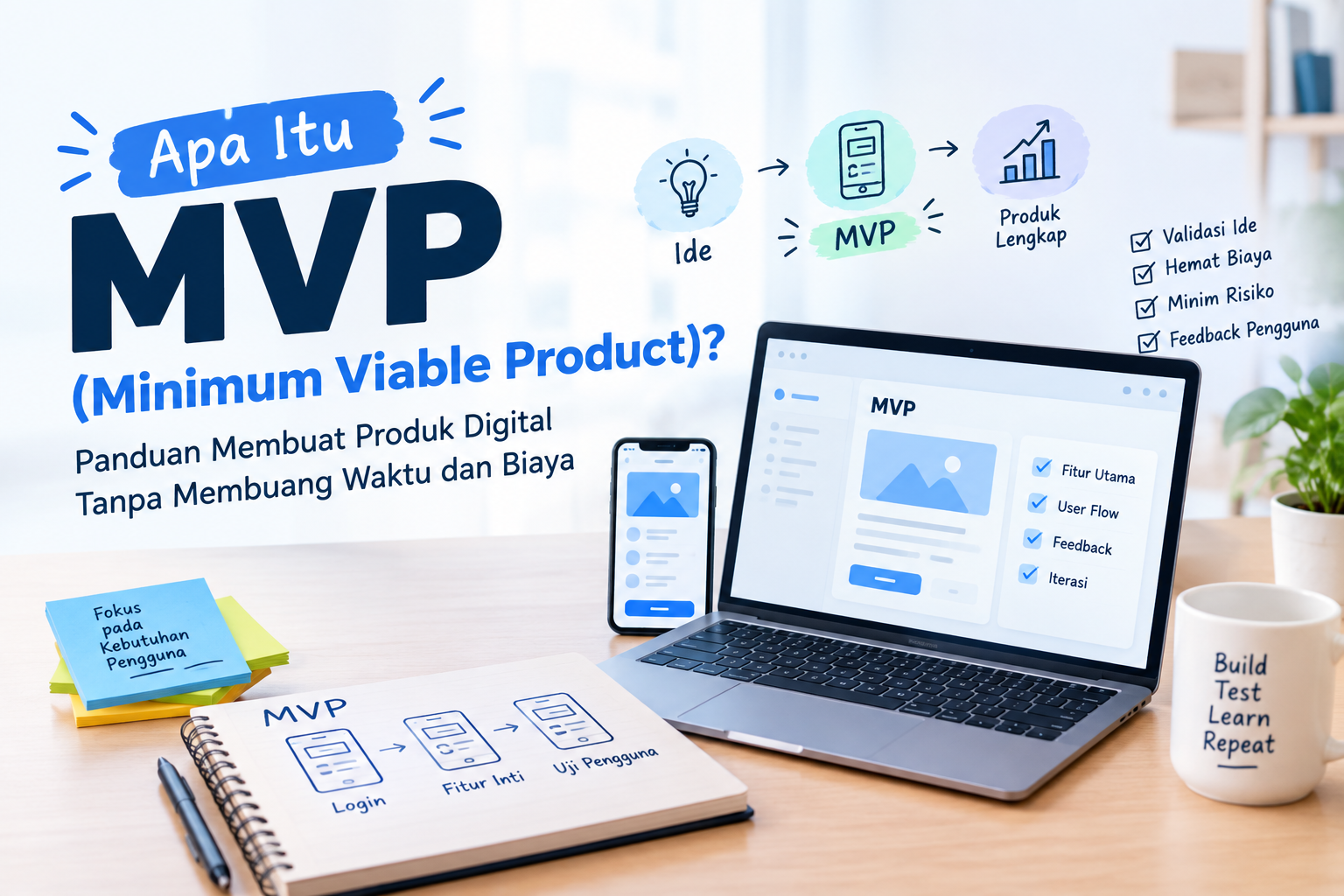 Apa Itu MVP (Minimum Viable Product)? Panduan Membuat Produk Digital Tanpa Membuang Waktu dan Biaya