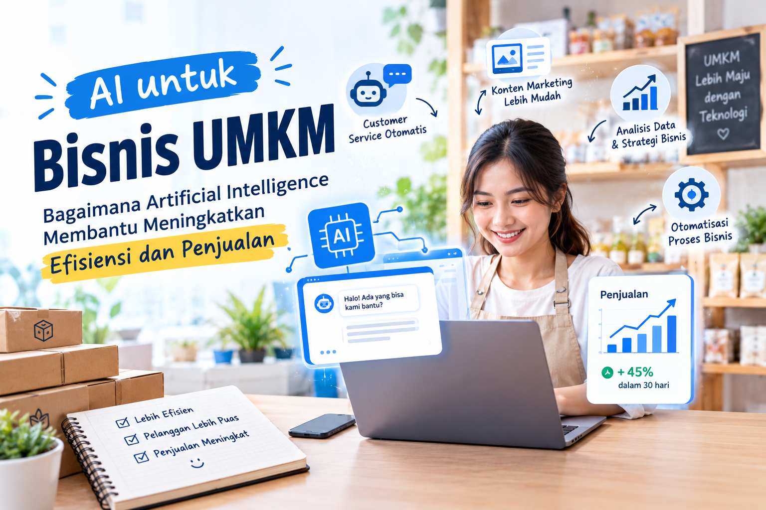 AI untuk Bisnis UMKM: Bagaimana Artificial Intelligence Membantu Meningkatkan Efisiensi dan Penjualan